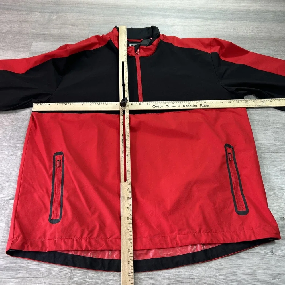 Callaway Weather Series Swing Tech Jacket Mens XL Red 1/4 Zip Golf Windbreaker